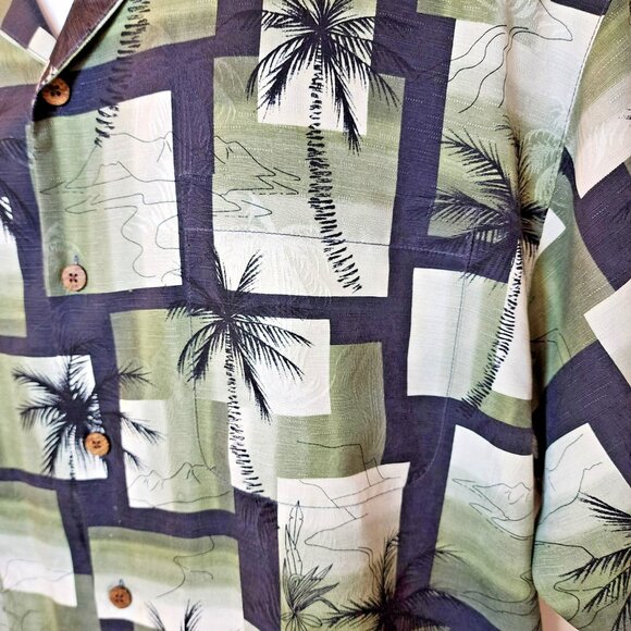 Tommy Bahama Silk Hawaiian Camp Shirt XL Short Sleeve Aloha Floral Preowned - Picture 9 of 9